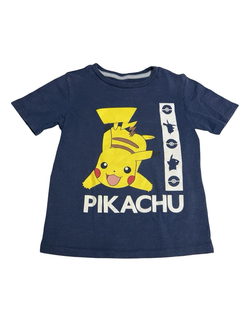 Pokemon Pikachu Graphic T-Shirt Kids Size 6-7 Blue Short Sleeve Tee